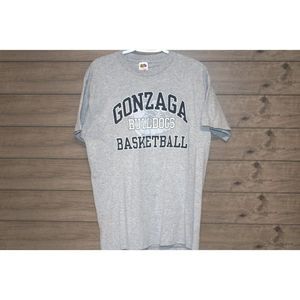 Men's Gray NCAA Gonzaga Bulldogs Basketball Tee Size Large
